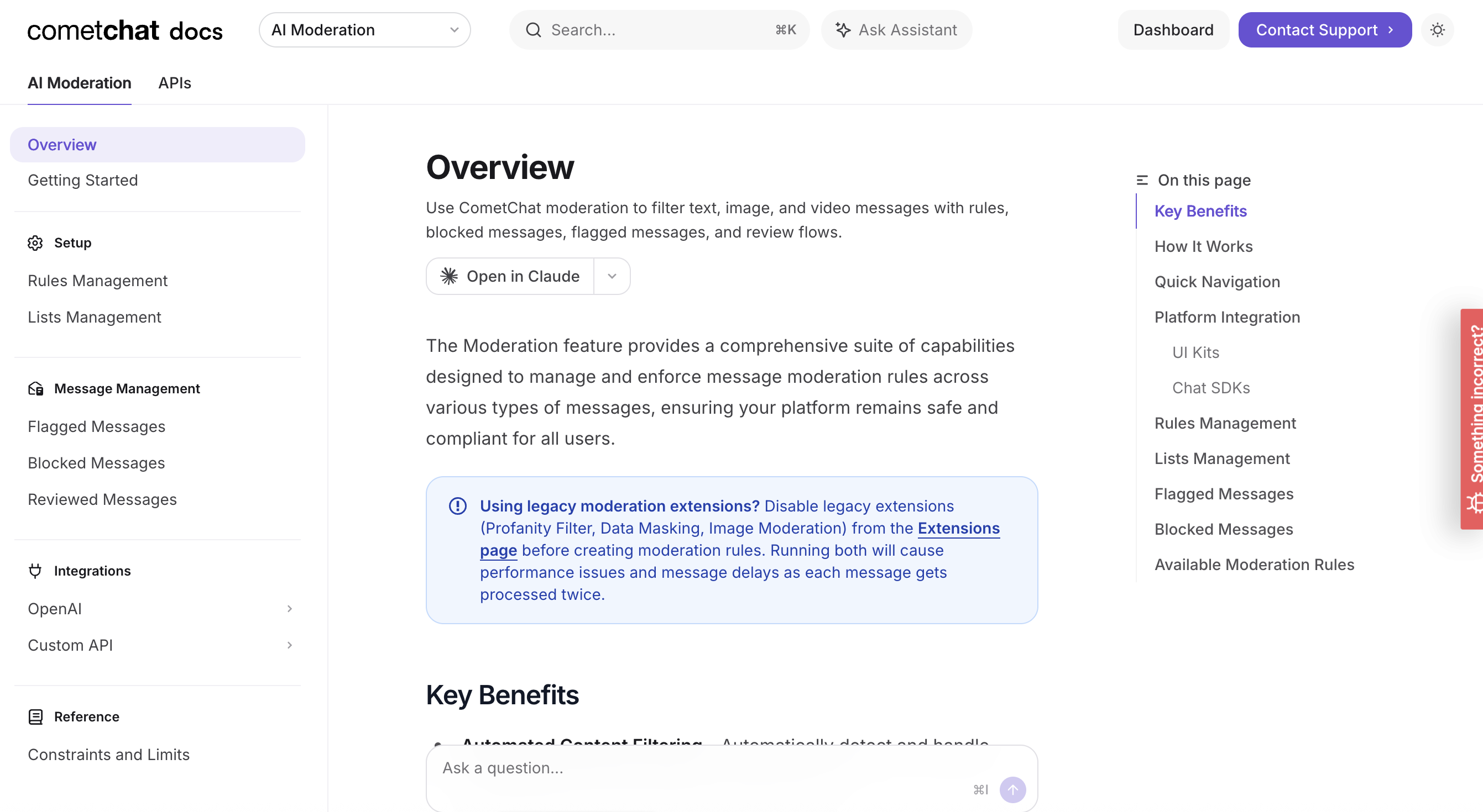 CometChat Interface Example